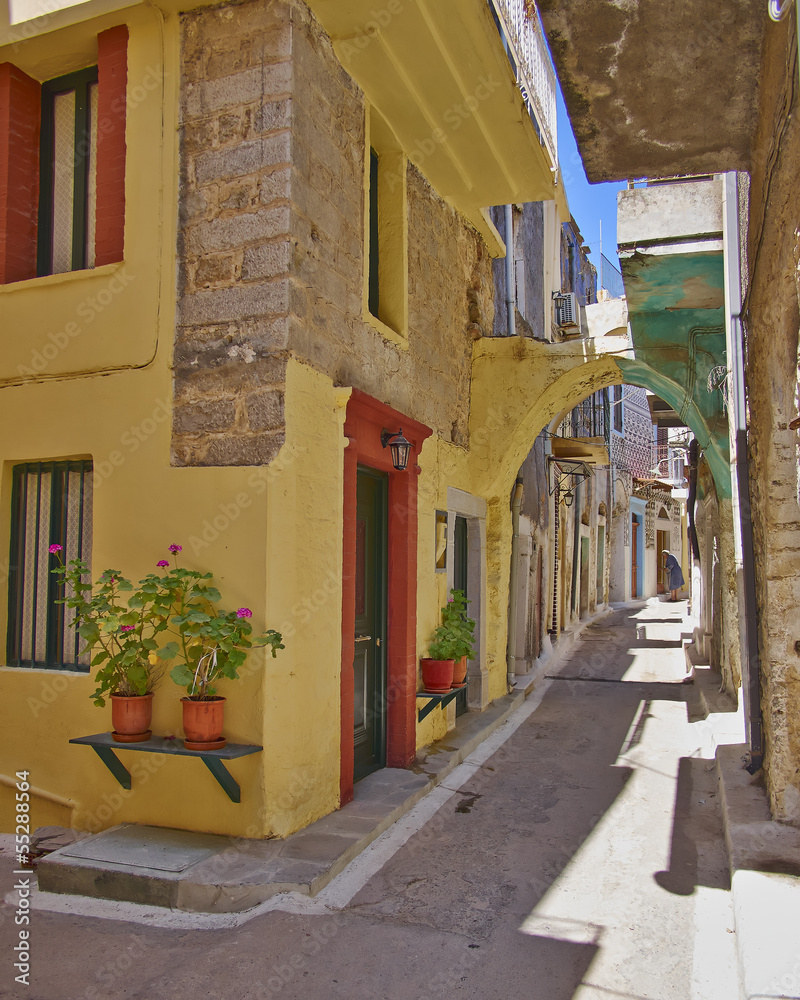 Fototapeta malownicza aleja, wyspa Chios, Grecja