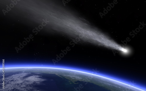 comet above earth (east coast USA) #55289366