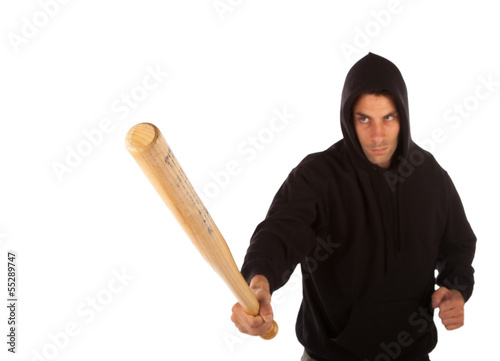 Hooligan with bat