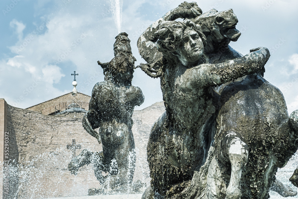 Fountain At Piazza Della Repubblica, Rome, Italy