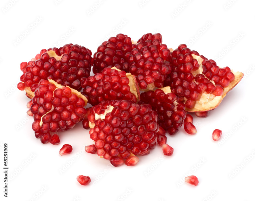 Ripe pomegranate piece Ripe pomegranate piece