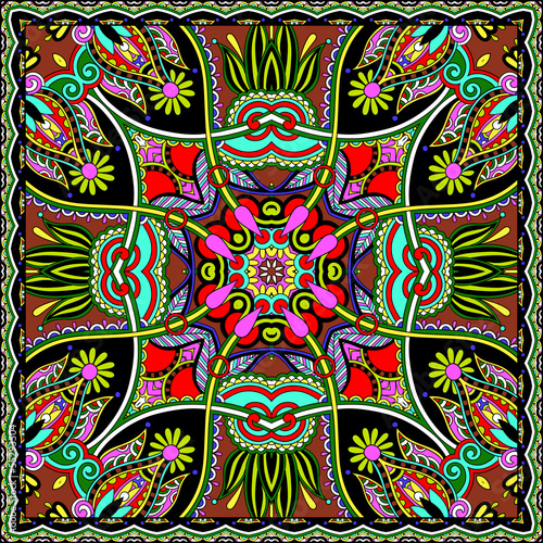 Traditional ornamental floral paisley bandanna