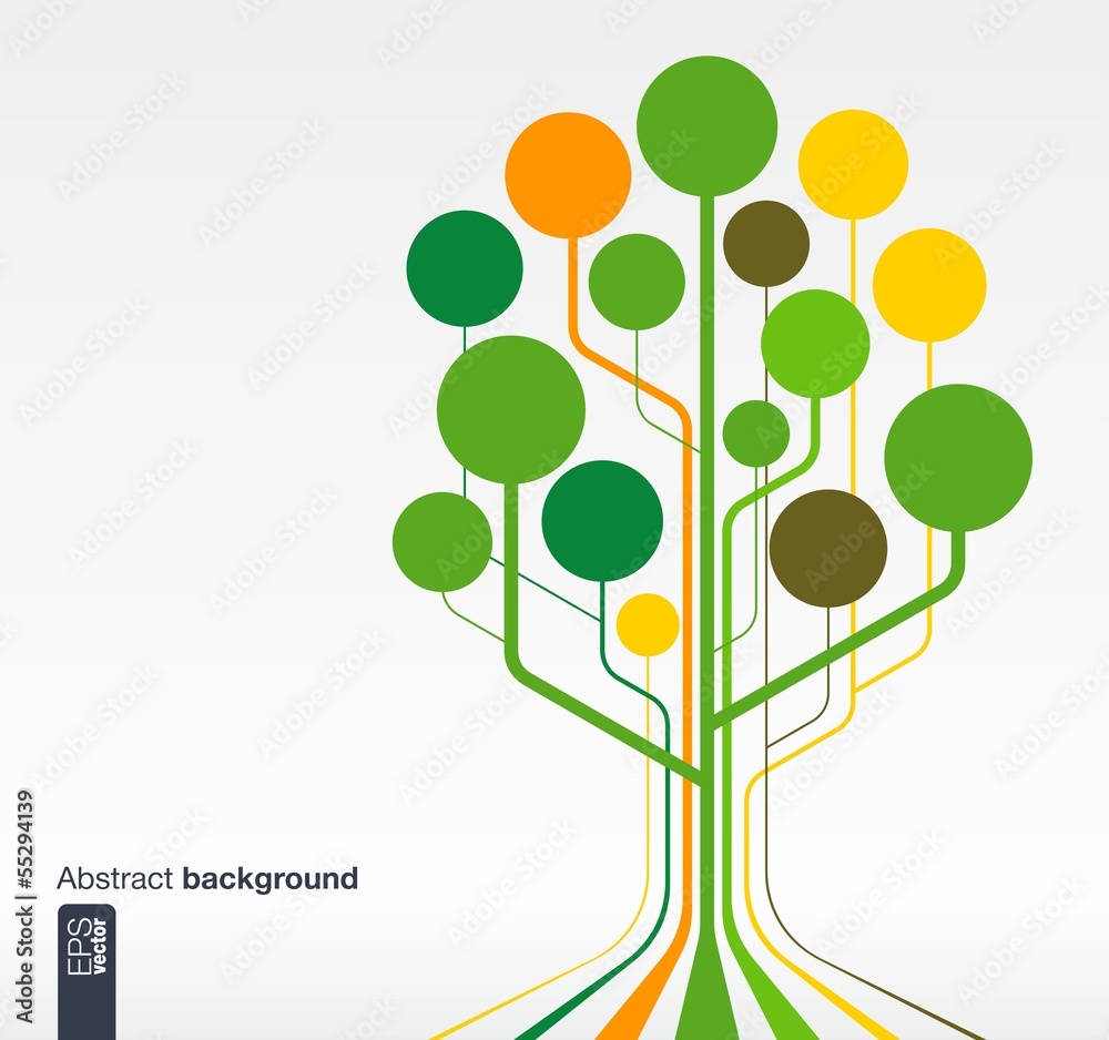 Growth tree concept for communication, eco, social media