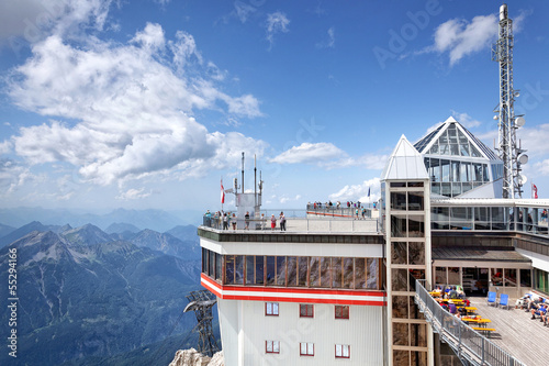 Aussichtsplattform und Sonnendeck auf der Zugspitze