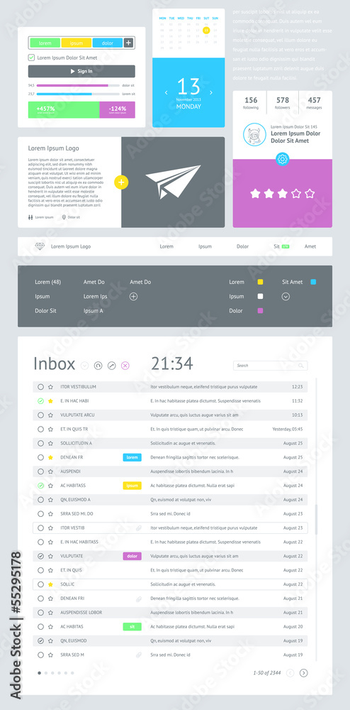 UI is a set components featuring the flat design UI is a set components featuring the flat design