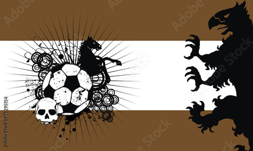 heraldic shield coat of arms soccer background9 photo