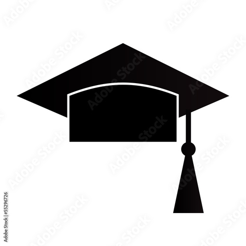 Mortar Board or Graduation Cap isolated on a white background