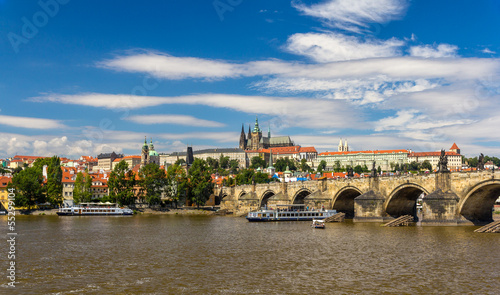 View of Charles Bridge and Prague Castle