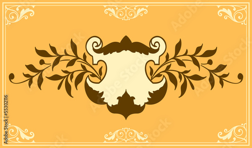 Ornament design element cartouche coat of arms