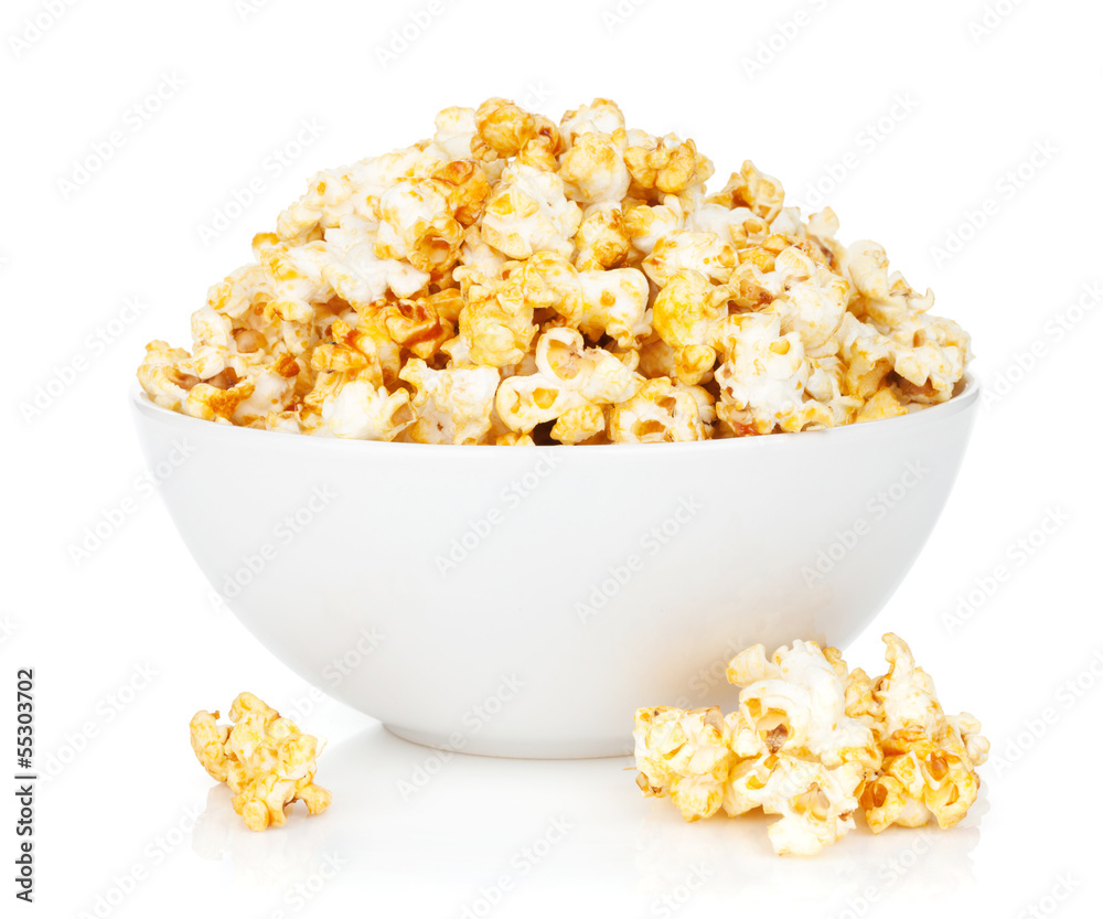 Bowl with popcorn Bowl with popcorn