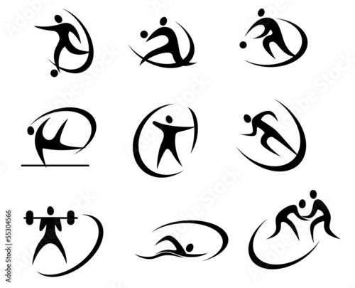 Different kinds of sports symbols