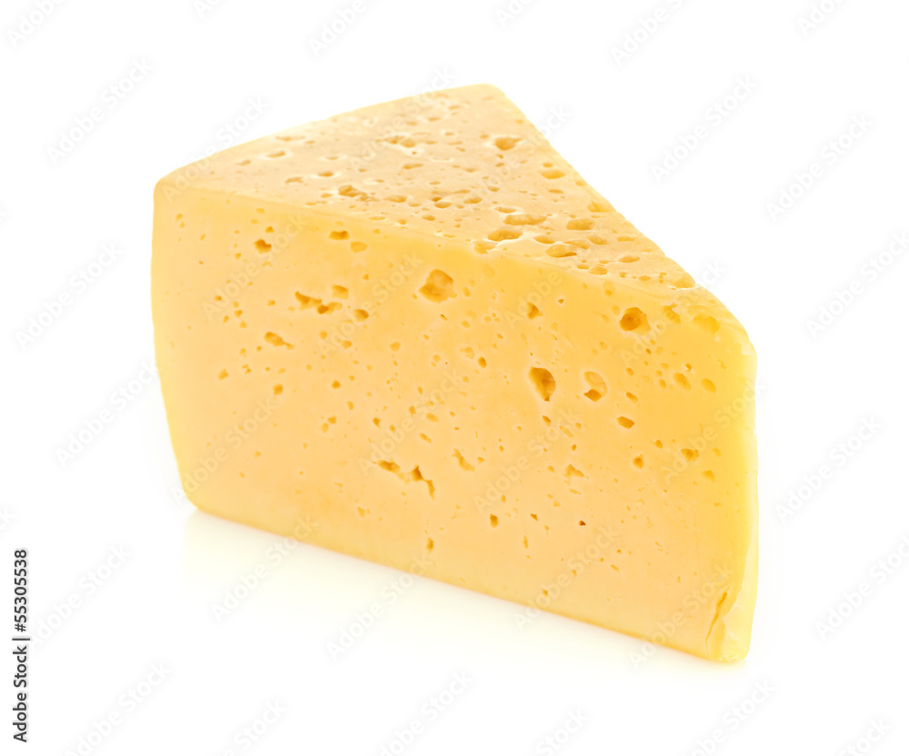 piece of cheese isolated on white piece of cheese isolated on white