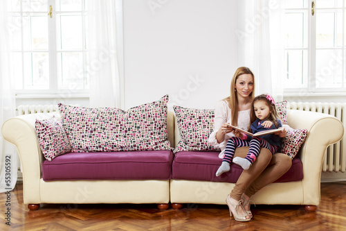 Mother and daughter reading...
