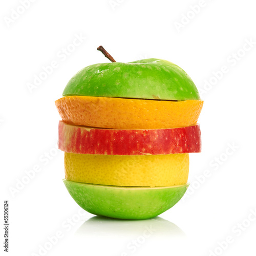Mixed Fruit isolated on white background