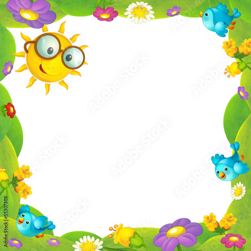 Happy and colorful frame for the children