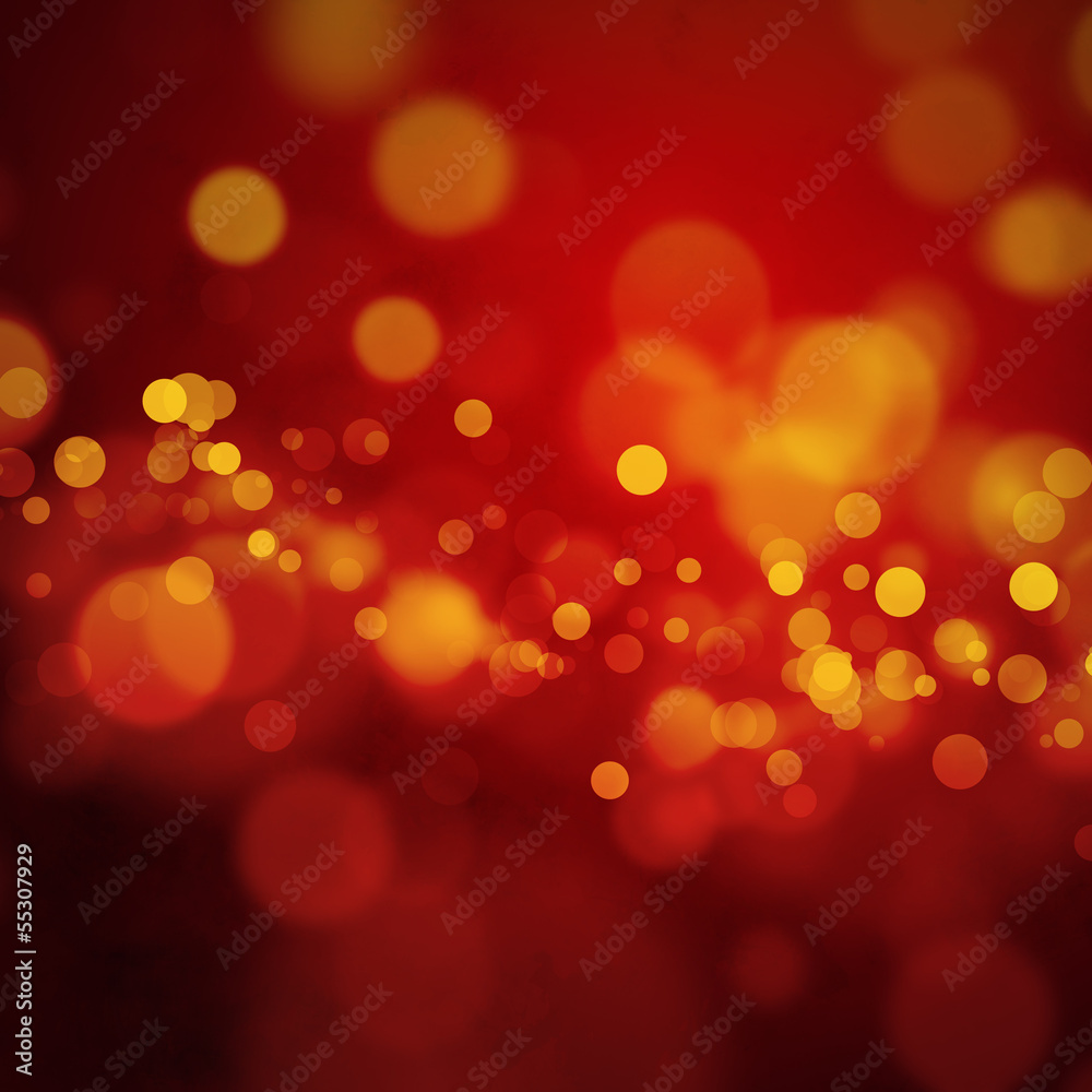 Orange bokeh lights on dark red background Stock Illustration | Adobe Stock
