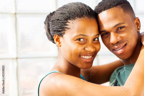 african couple close up portrait