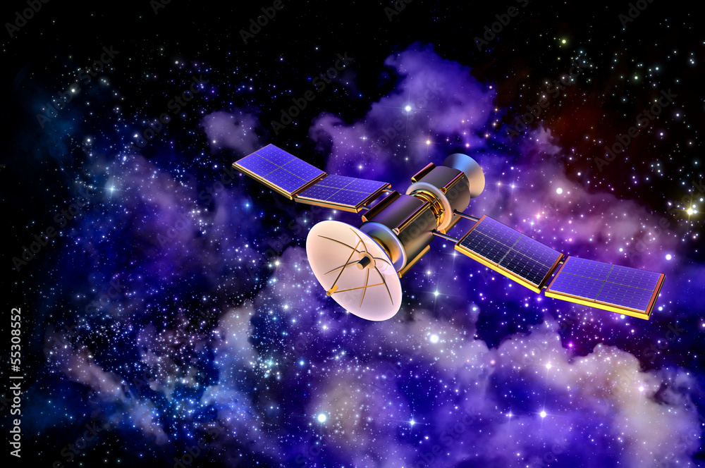 Fototapeta premium Model 3D sztucznego satelity Ziemi