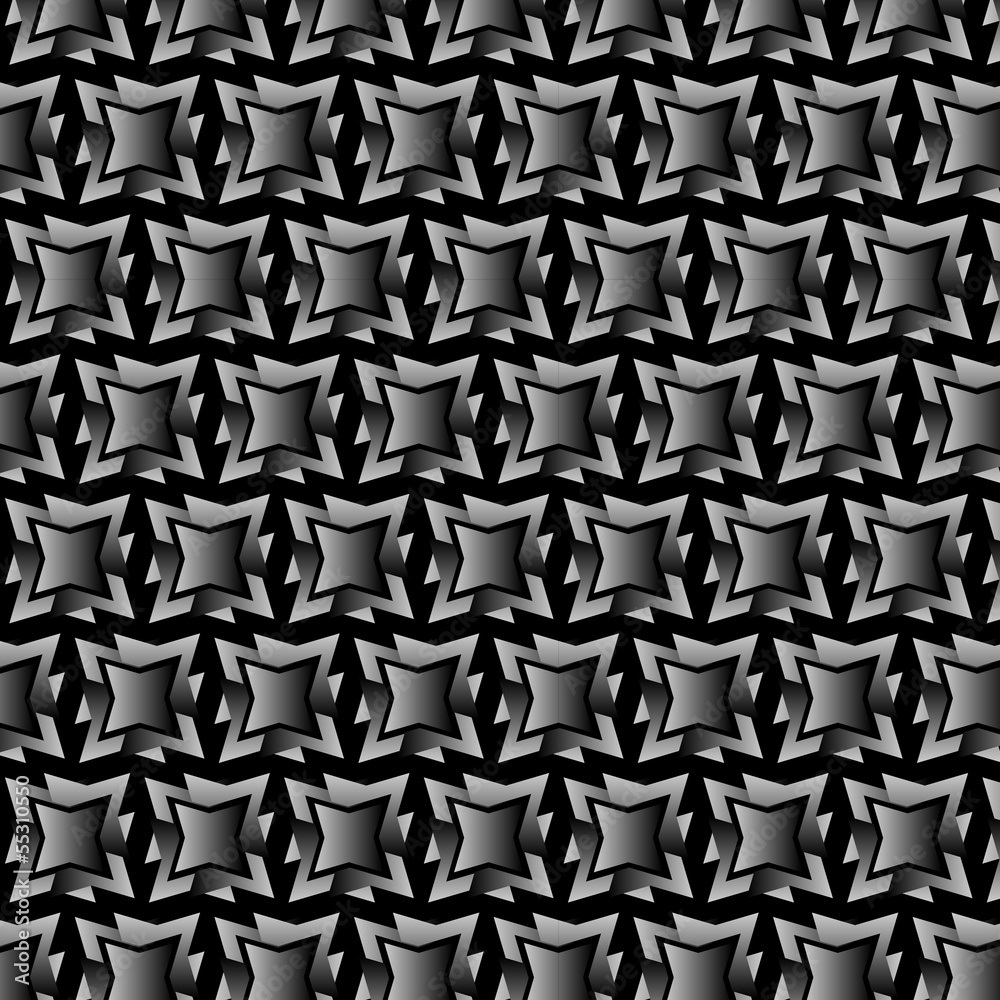 Muster Geschenkpapier verschachtelte Stern in schwarz-weiss Muster Geschenkpapier verschachtelte Stern in schwarz-weiss