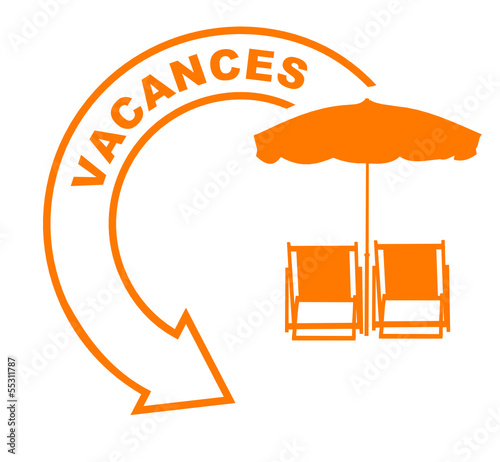 vacances flèche orange