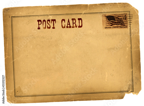 Obraz na płótnie Antique Vintage Postcard Blank Space w salonie