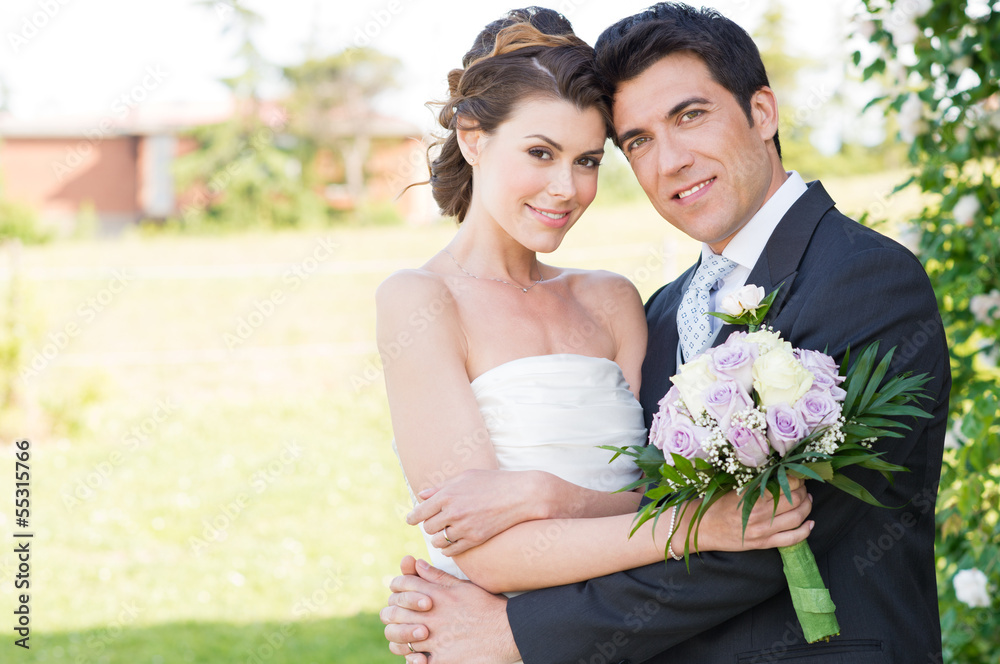 Happy Bride and Groom Happy Bride and Groom