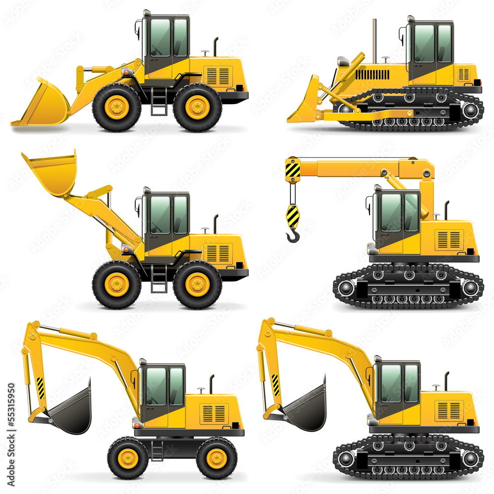 Vector Construction Machines Set 3 Vector Construction Machines Set 3
