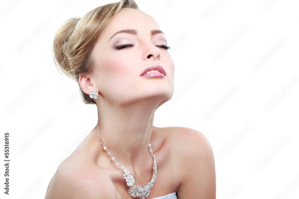 portrait girl is in fashion style. Wedding decoration. Isolated portrait girl is in fashion style. Wedding decoration. Isolated
