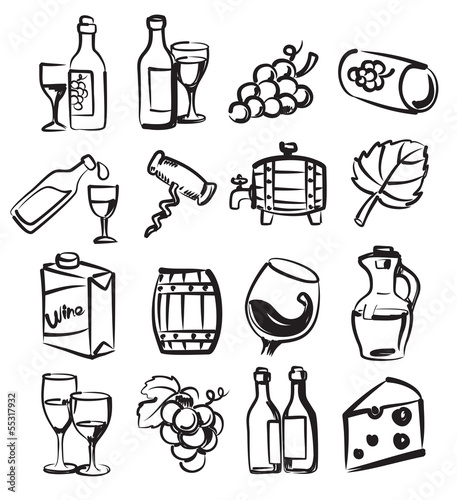hand draw wine