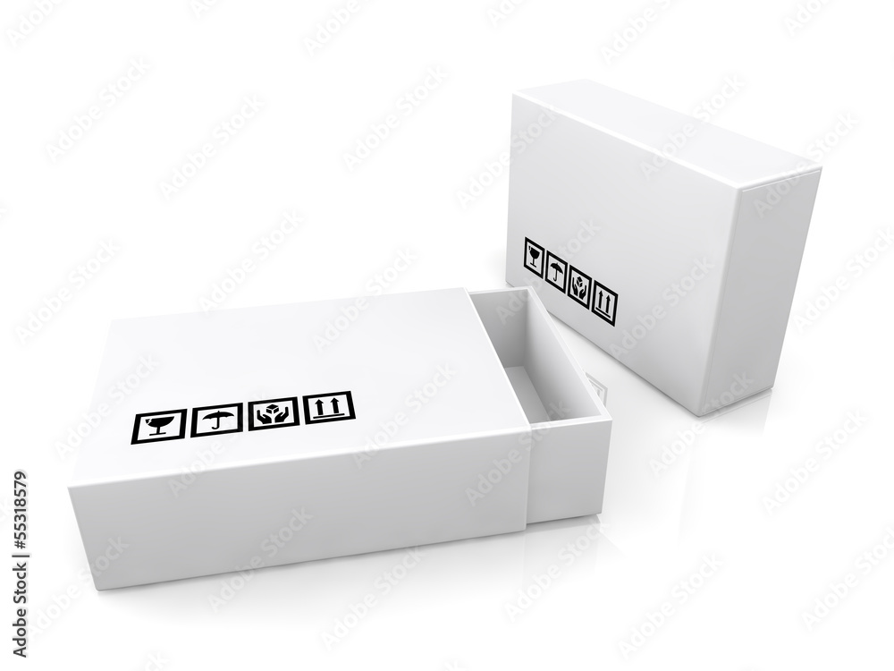 blank boxes isolated on white background blank boxes isolated on white background