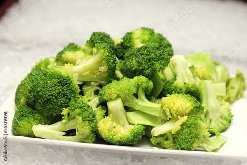 closeup detail of boiled broccoli