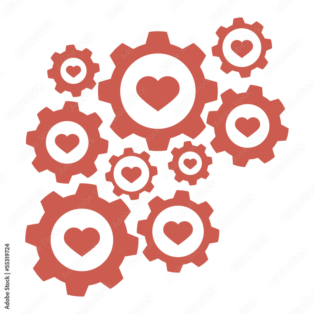 Gears with hearts Gears with hearts