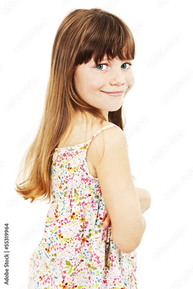 Portrait of a emotional beautiful little girl Portrait of a emotional beautiful little girl