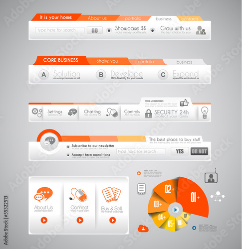 Quality clean web elements for blog and sites.