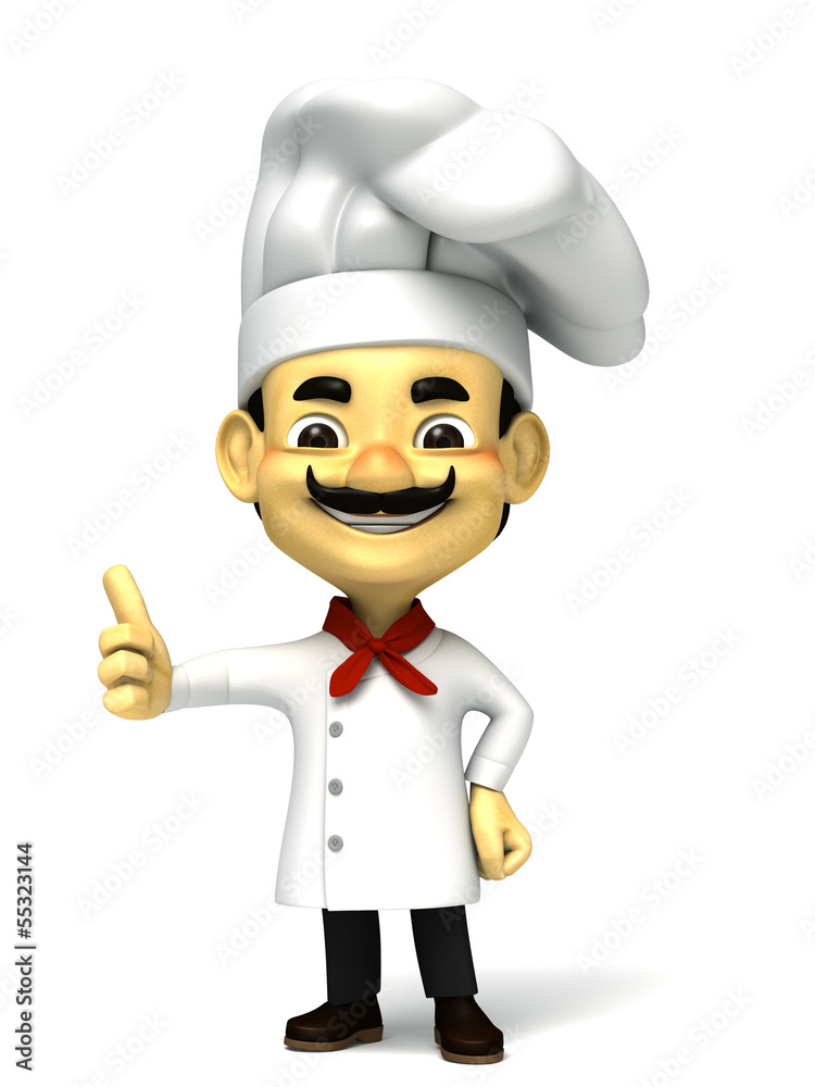 3d chef thumb up