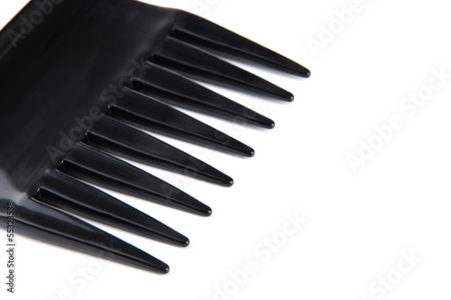 Black comb isolated on white