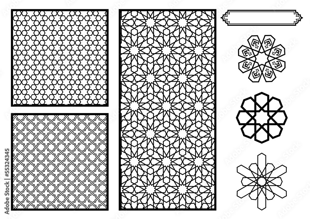 Traditional Middle Eastern / Islamic Patterns - Vector