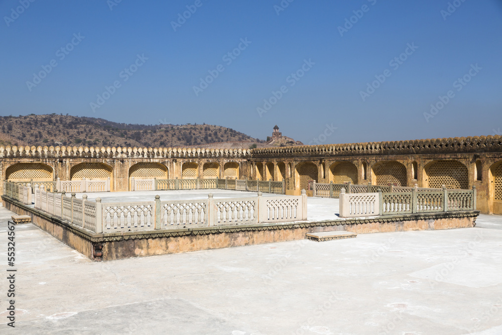 The roof of Amer fort (also known as Amber fort)