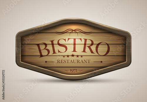 Wooden signboard