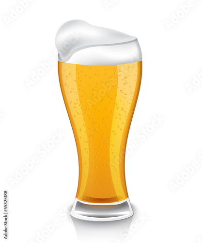 glass of light beer