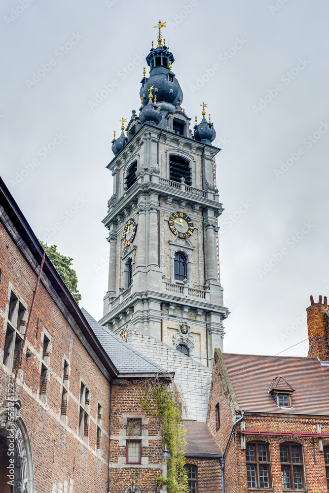 Belfry of Mons in Belgium.