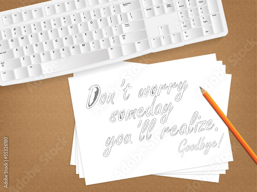 Paper message.