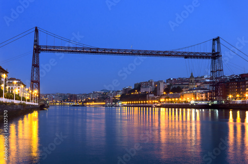 Hanging bridge between Portugalete and Getxo. Vizcaya, Basque Co © mimadeo