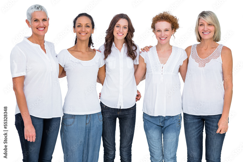 Fototapeta premium Cheerful casual models posing together