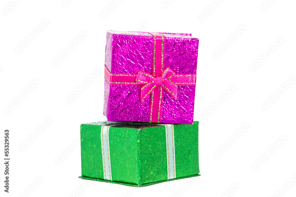Green and pink gift box Green and pink gift box