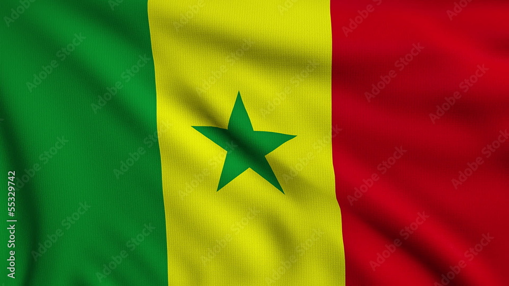 Flag of Senegal looping Flag of Senegal looping