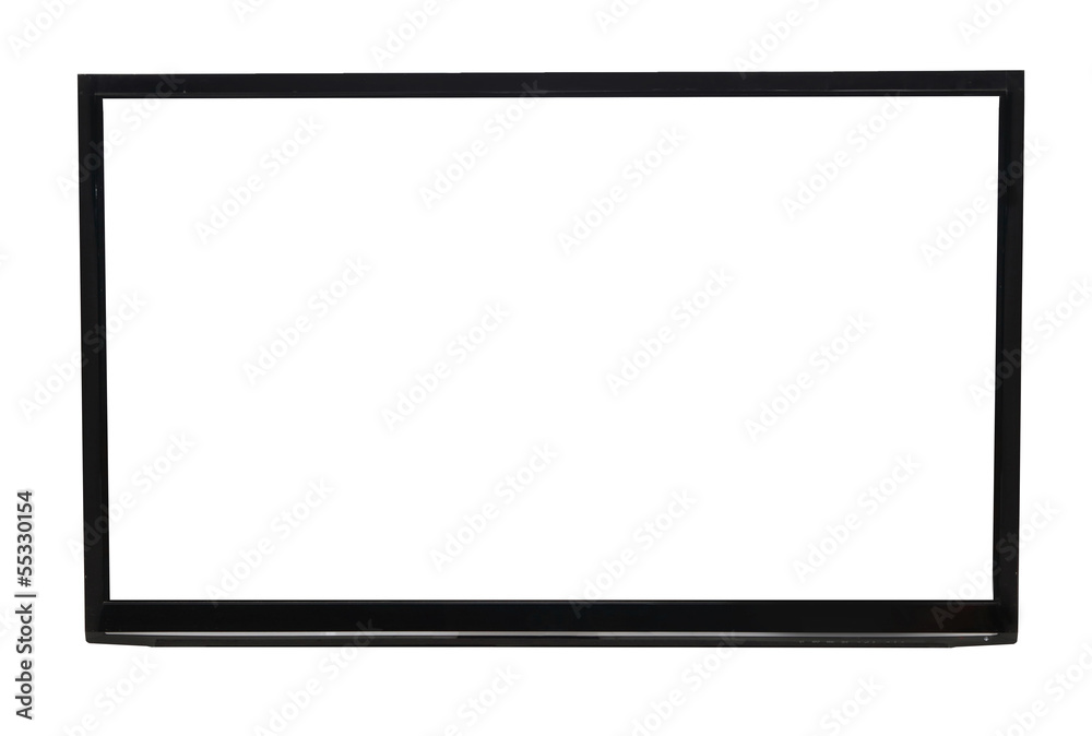flat screen tv in white background