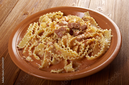  pasta mafalde with  beef photo