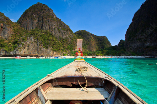Head of longtail boat at Phi Phi Island in Thailand