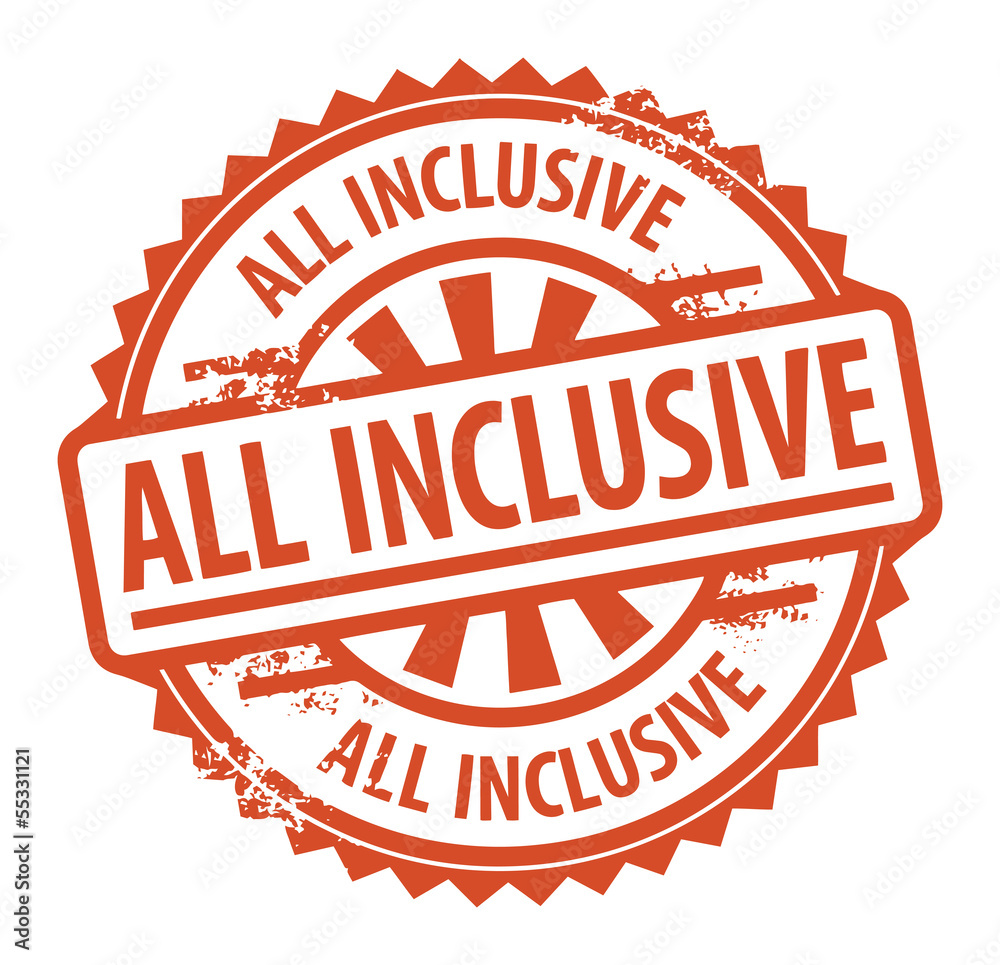 Stamp with the text All Inclusive written inside, vector Stamp with the text All Inclusive written inside, vector
